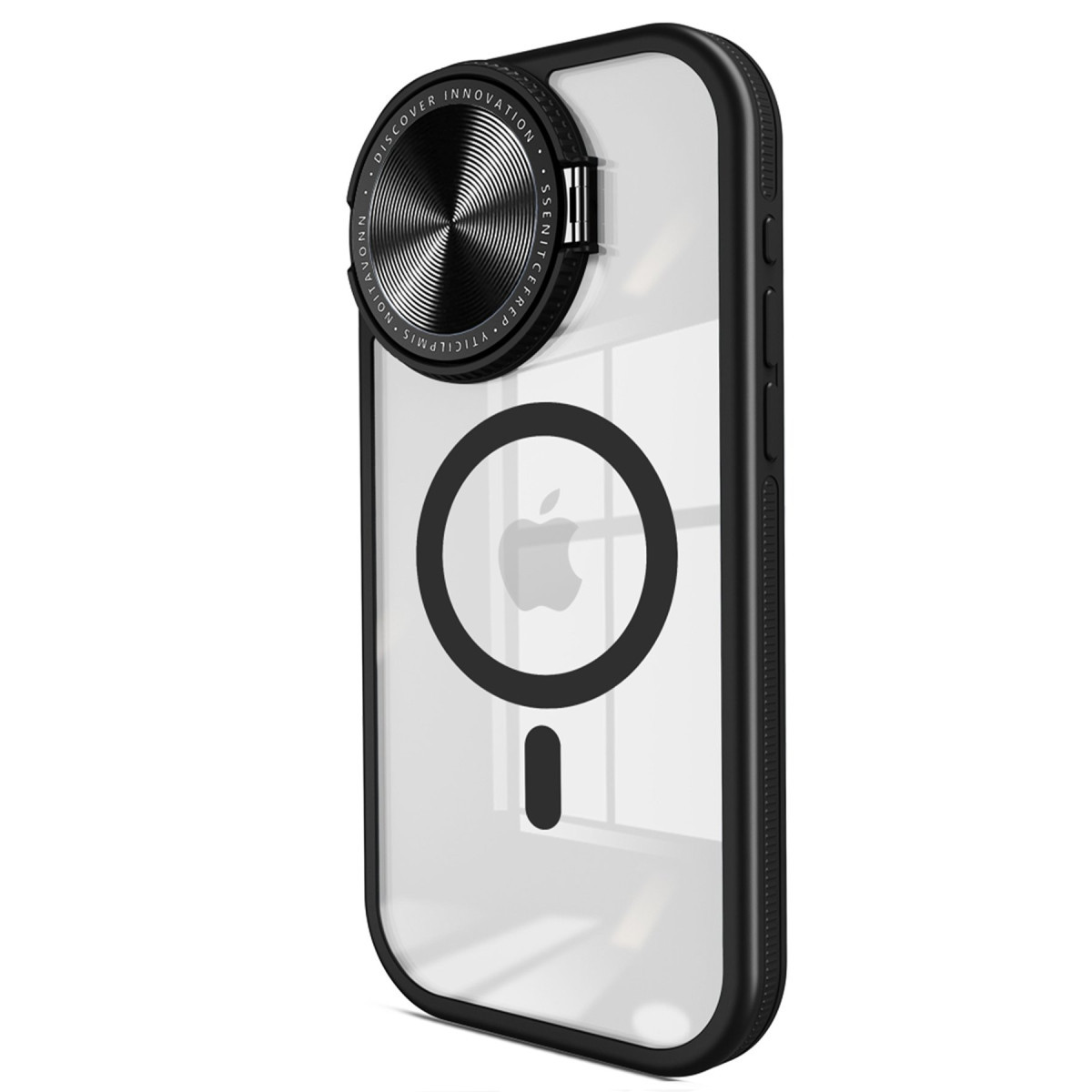 Newface Apple iPhone 14 Kılıf Teleskop Lens Magsafe Silikon Kapak - Siyah — görsel 7
