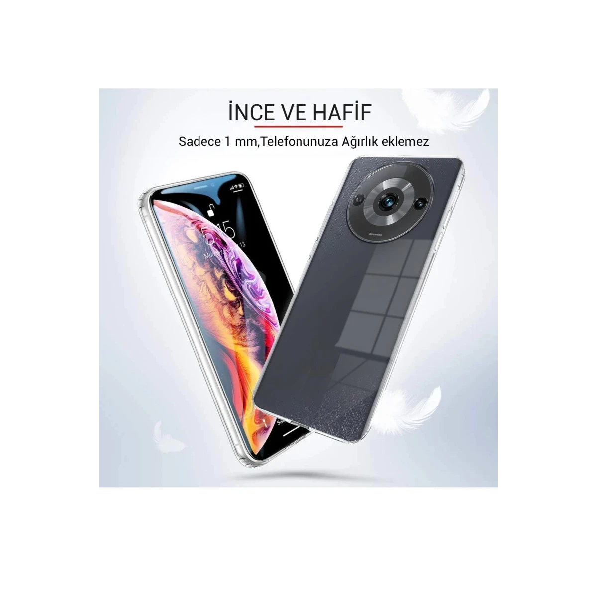 Newface Xiaomi Redmi A3 4G Kılıf Lüx Şeffaf Silikon — görsel 6