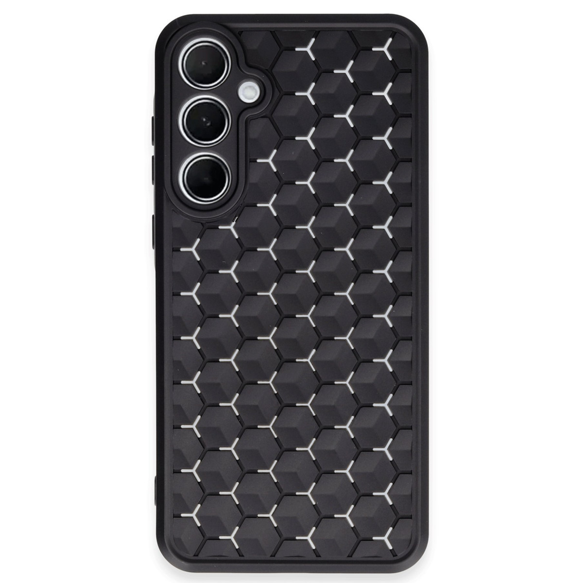 Newface Samsung Galaxy A35 5G Kılıf Petek Silikon Kapak - Siyah — görsel 7