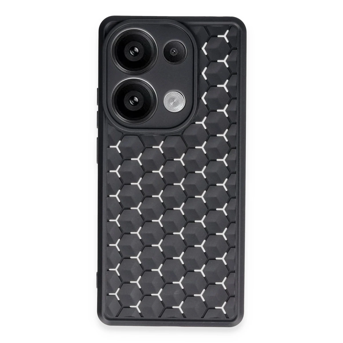 Newface Xiaomi Redmi Note 13 Pro 5G Kılıf Petek Silikon Kapak - Siyah — görsel 4