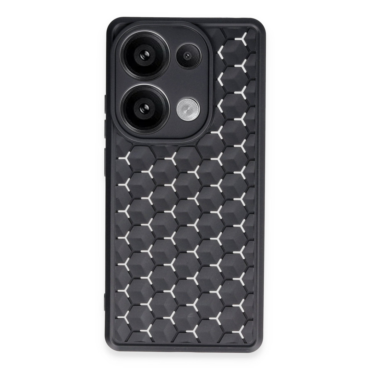 Newface Xiaomi Redmi Note 13 Pro 4G Kılıf Petek Silikon Kapak - Siyah — görsel 7