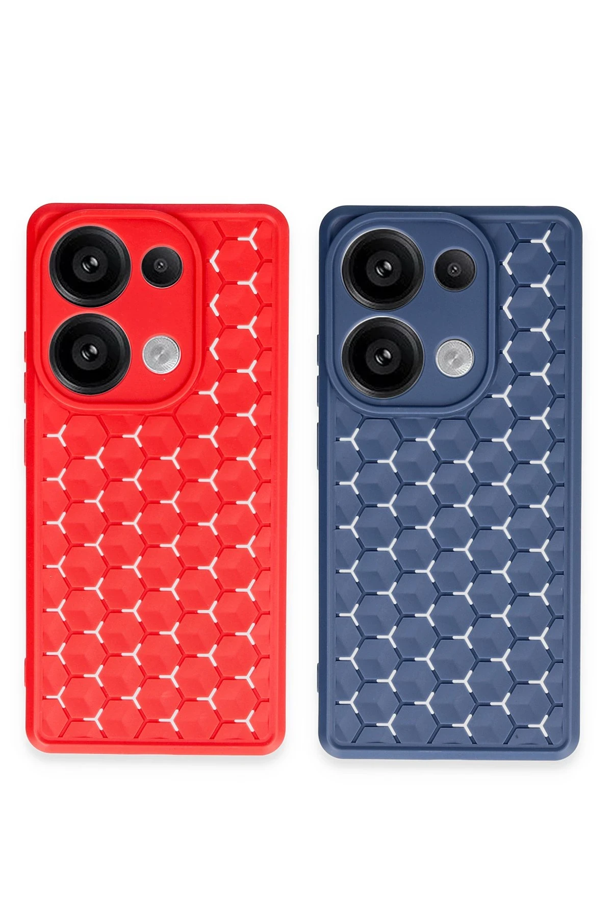 Newface Xiaomi Redmi Note 13 Pro 4G Kılıf Petek Silikon Kapak - Lacivert