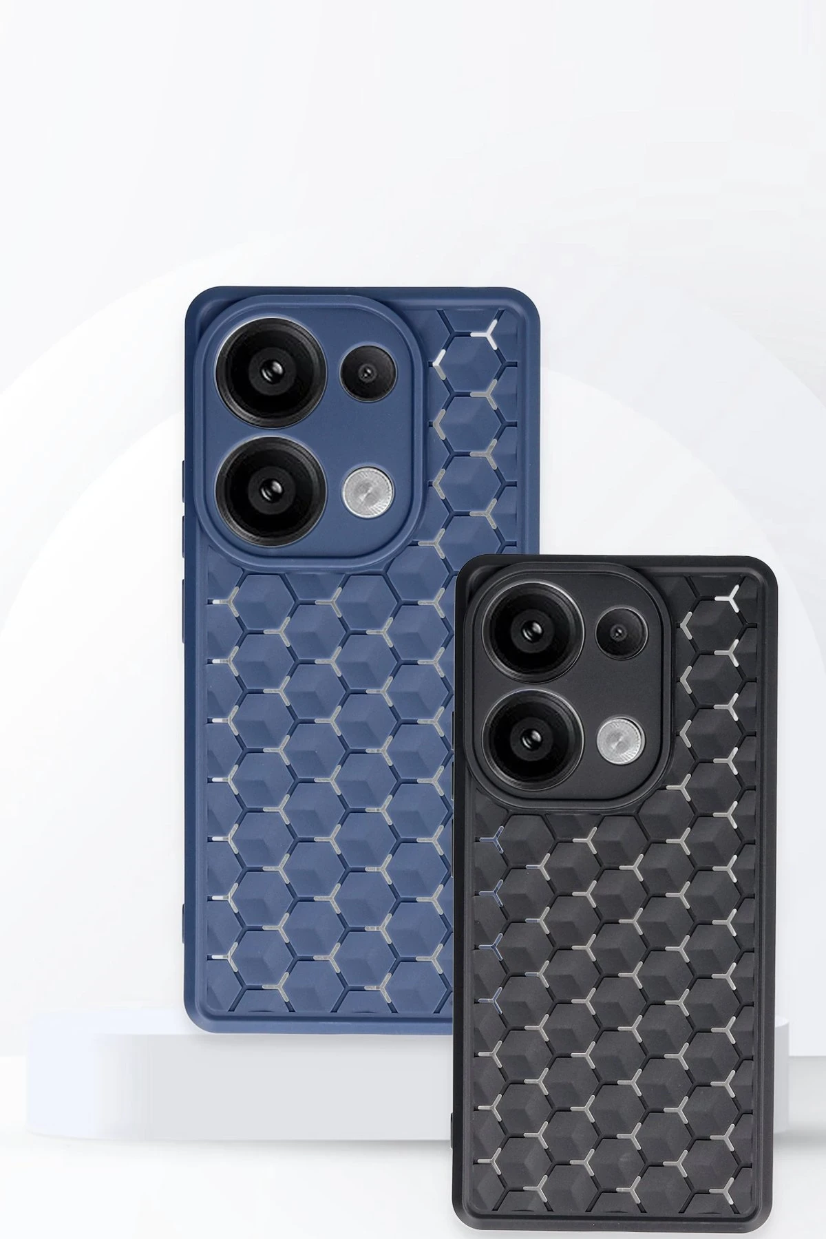 Newface Xiaomi Redmi Note 13 Pro 4G Kılıf Petek Silikon Kapak - Lila
