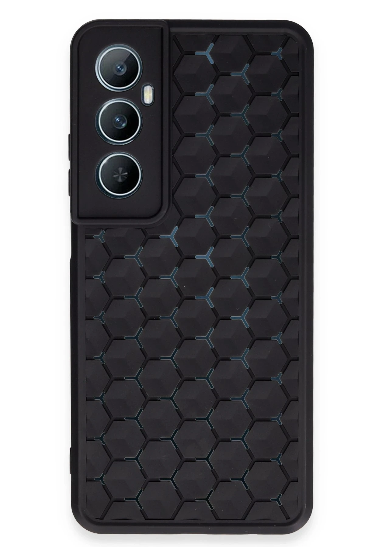 Newface Realme C65 Kılıf Petek Silikon Kapak - Siyah
