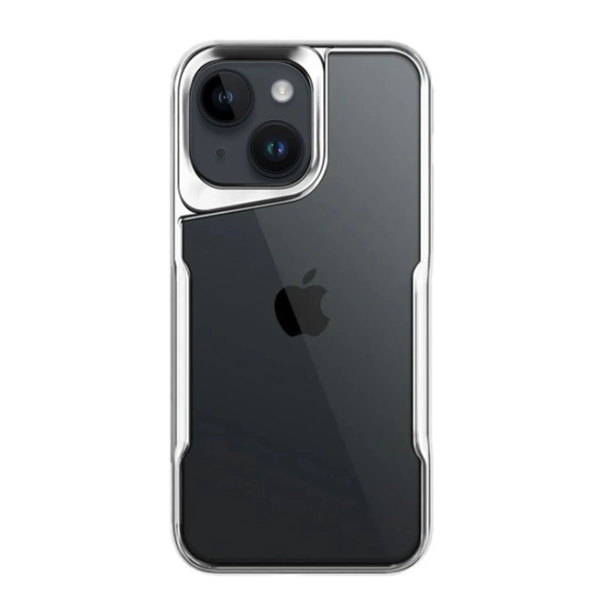 Newface Apple iPhone 15 Kılıf Boyi Silikon Kapak - Gümüş