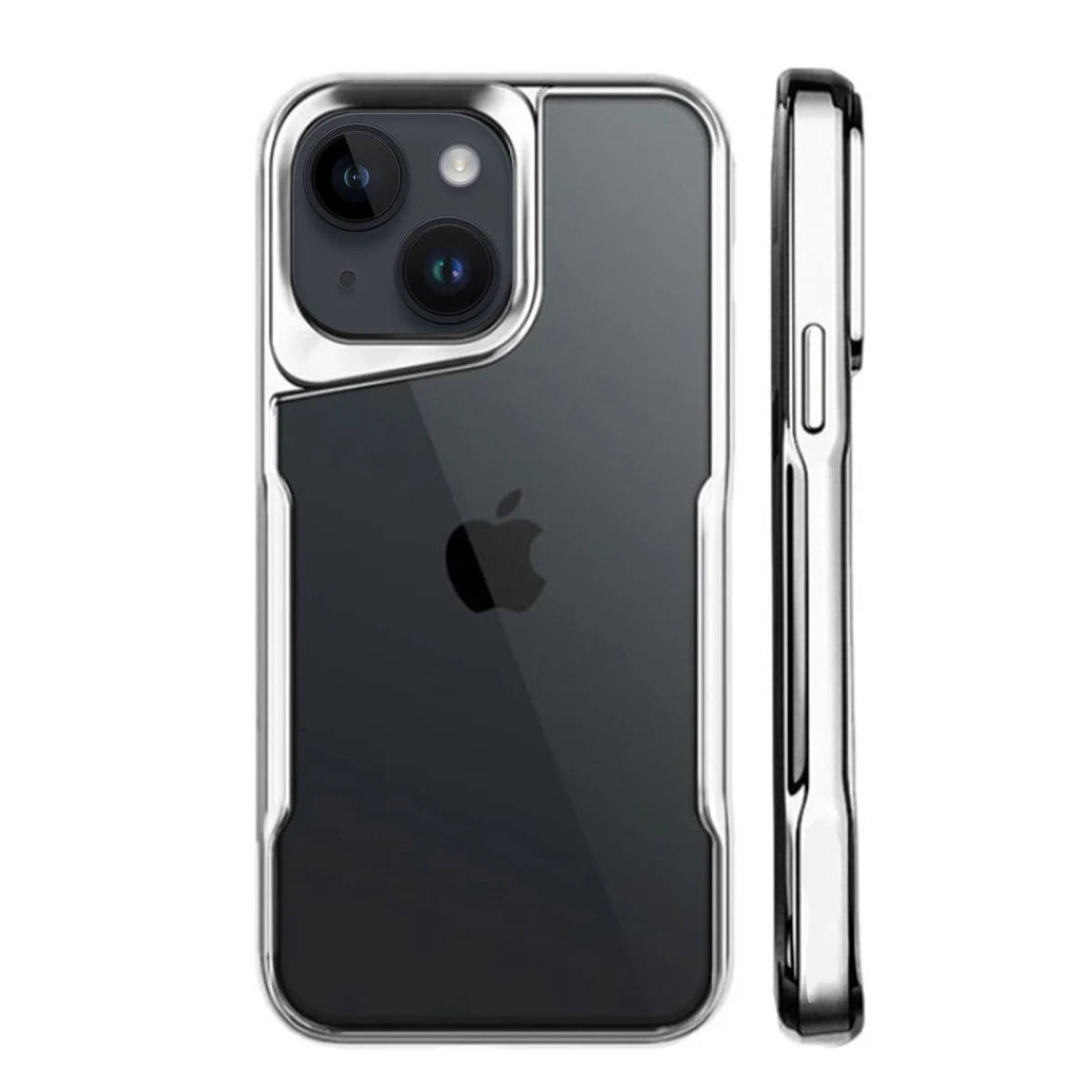 Newface Apple iPhone 15 Kılıf Boyi Silikon Kapak - Gümüş