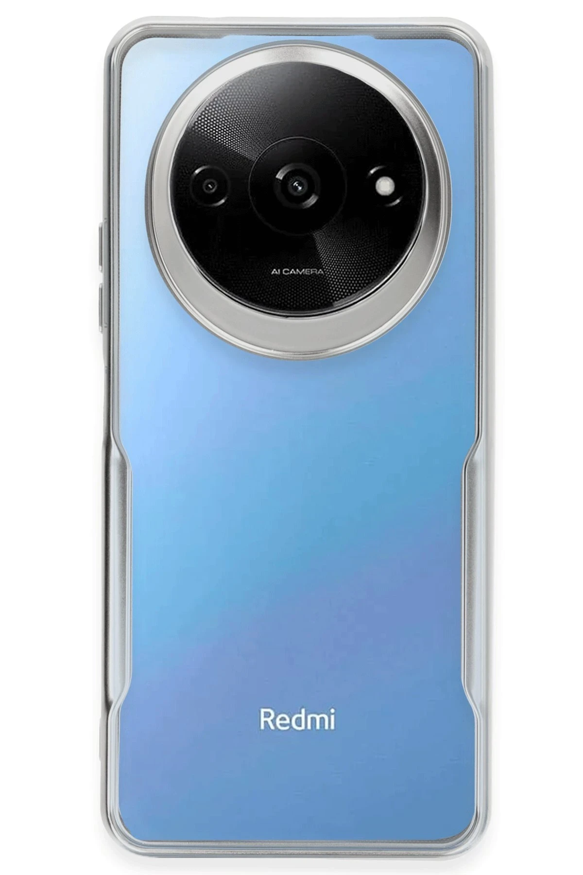 Newface Xiaomi Redmi A3 4G Kılıf Boyi Silikon Kapak - Gümüş
