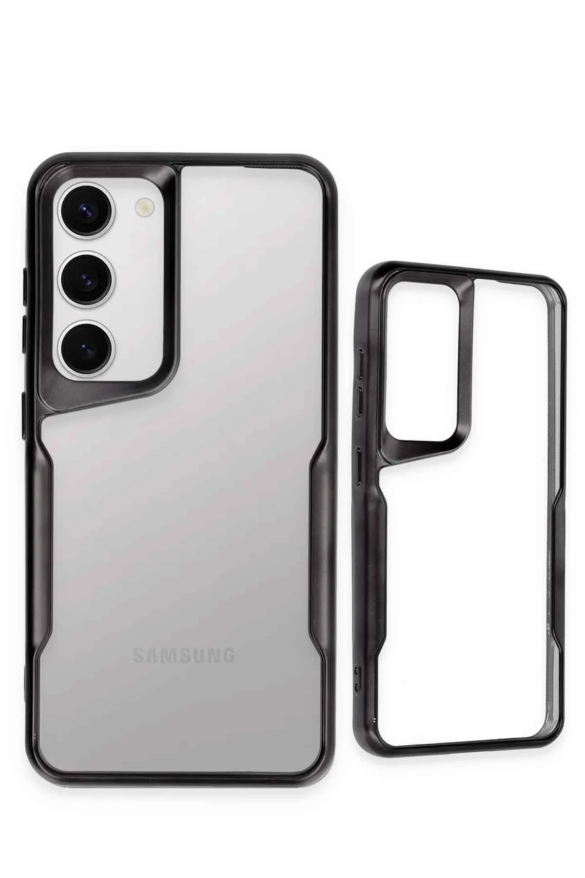Newface Samsung Galaxy S23 Kılıf Boyi Silikon Kapak - Siyah