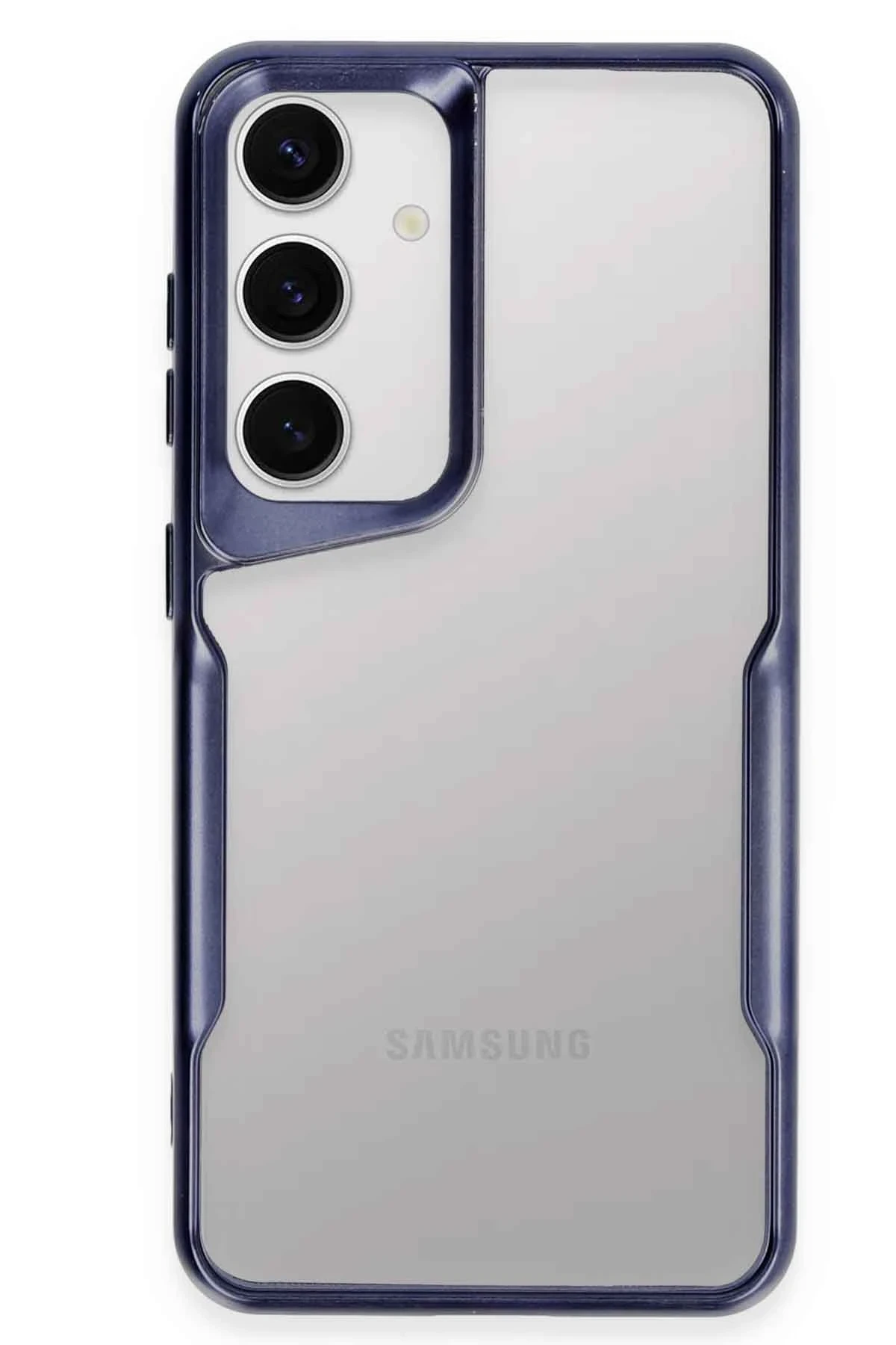 Newface Samsung Galaxy S24 Kılıf Boyi Silikon Kapak - Lacivert