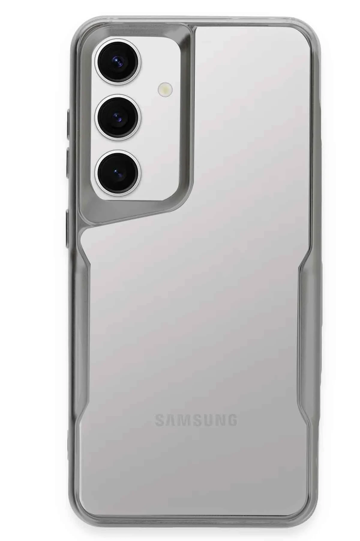 Newface Samsung Galaxy S24 Kılıf Boyi Silikon Kapak - Gümüş