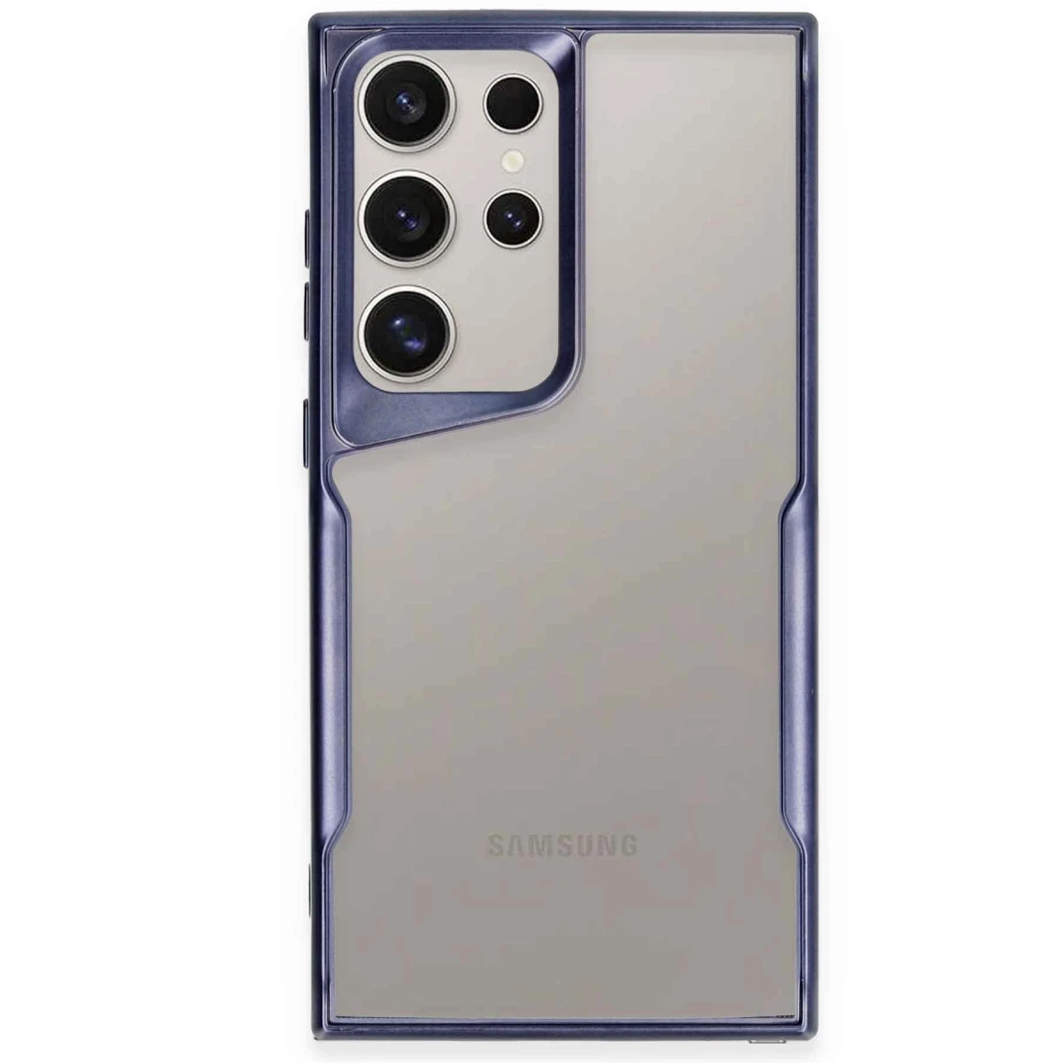 Samsung Galaxy S24 Ultra Kılıf Boyi Silikon Kapak - Lacivert