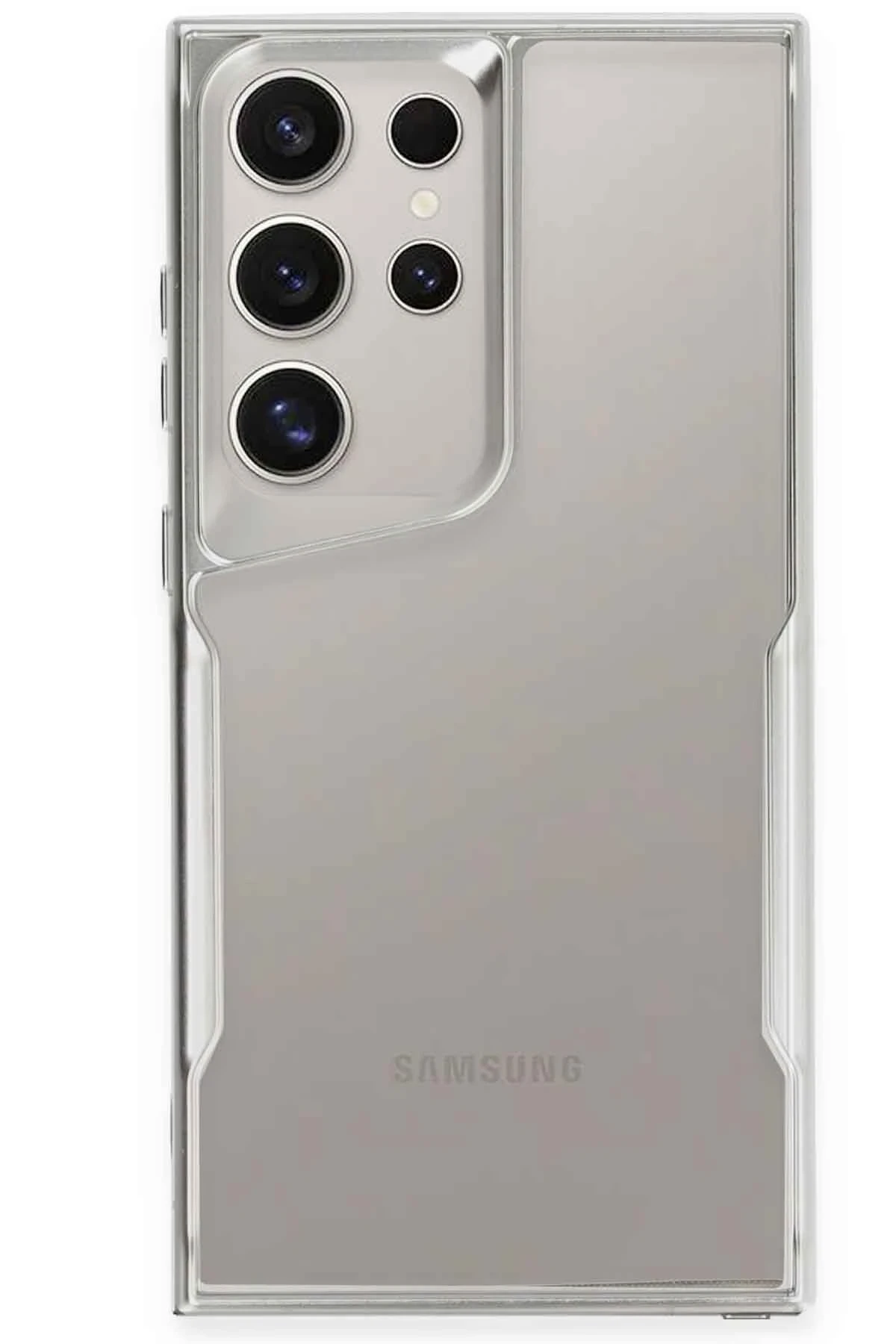 Newface Samsung Galaxy S24 Ultra Kılıf Boyi Silikon Kapak - Gümüş