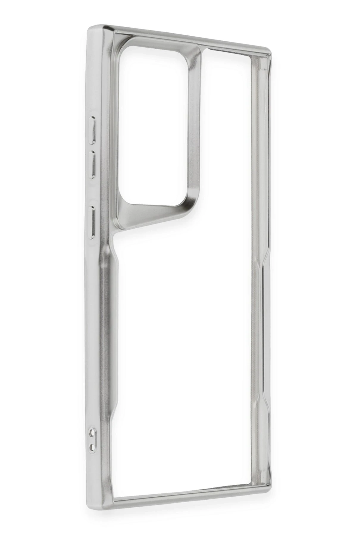 Newface Samsung Galaxy S24 Ultra Kılıf Boyi Silikon Kapak - Gümüş