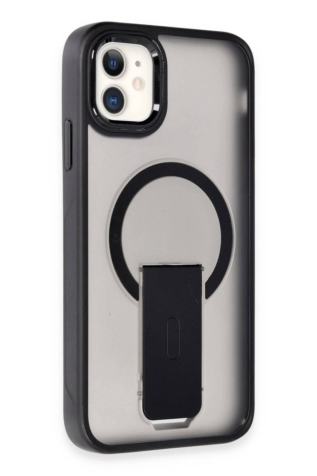 Newface Apple iPhone 11 Tork Magsafe Standlı Kapak - Siyah