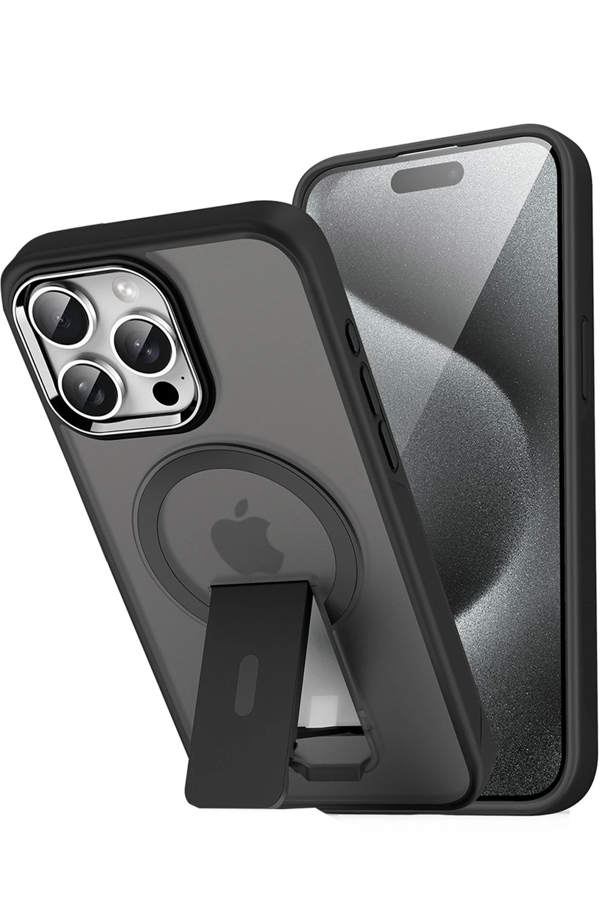 Newface Apple iPhone 14 Pro Tork Magsafe Standlı Kapak - Siyah — görsel 2