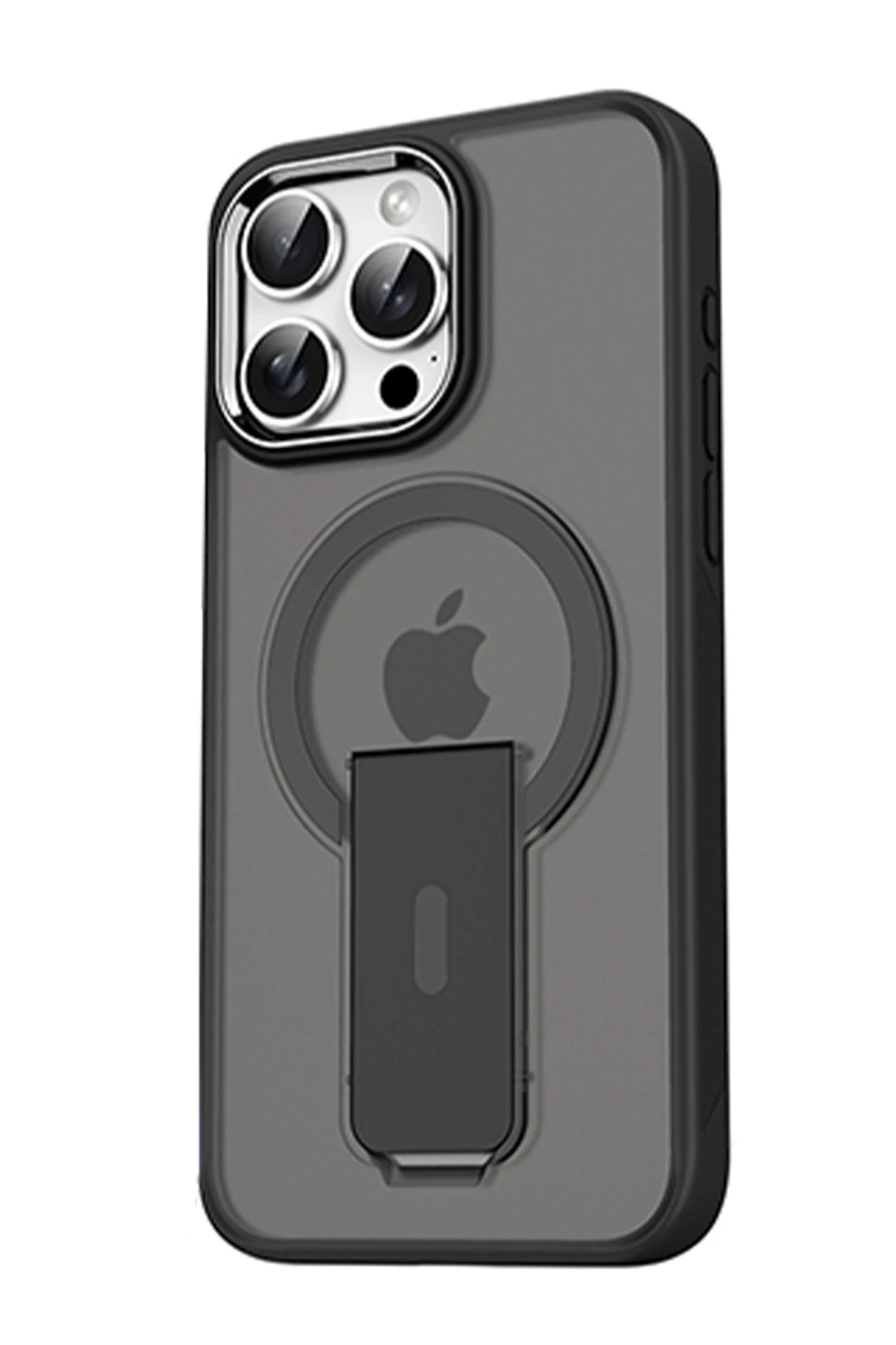 Newface Apple iPhone 14 Pro Max Tork Magsafe Standlı Kapak - Siyah