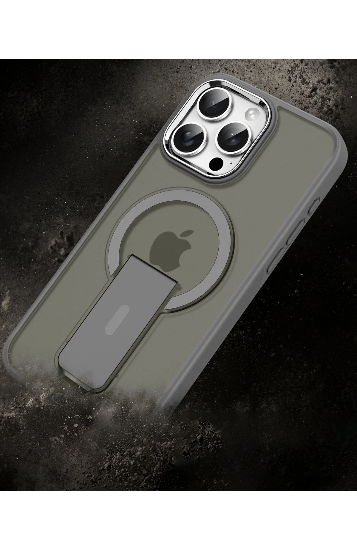 Newface Apple iPhone 15 Tork Magsafe Standlı Kapak - Siyah — görsel 5