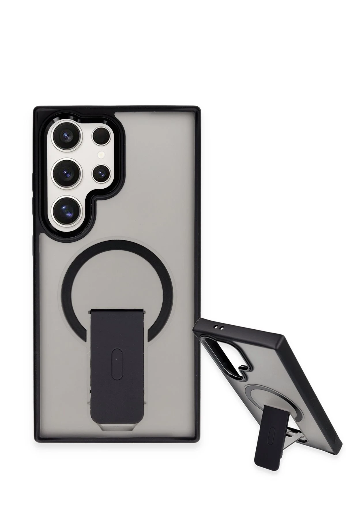 Newface Samsung Galaxy S24 Ultra Tork Magsafe Standlı Kapak - Siyah — görsel 2