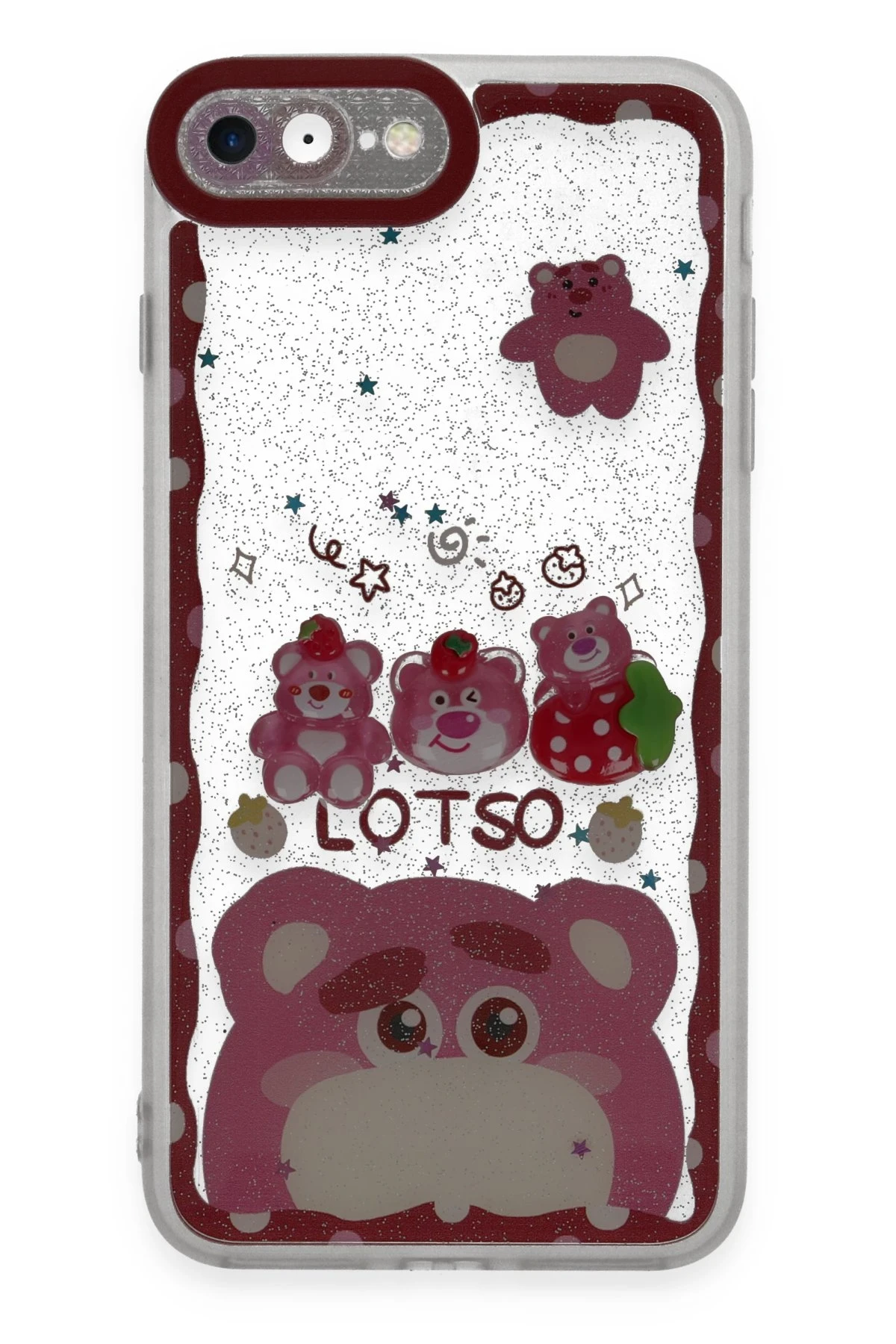 Newface Apple iPhone 7 Kılıf Sweet Desenli Silikon Kapak - Pembe