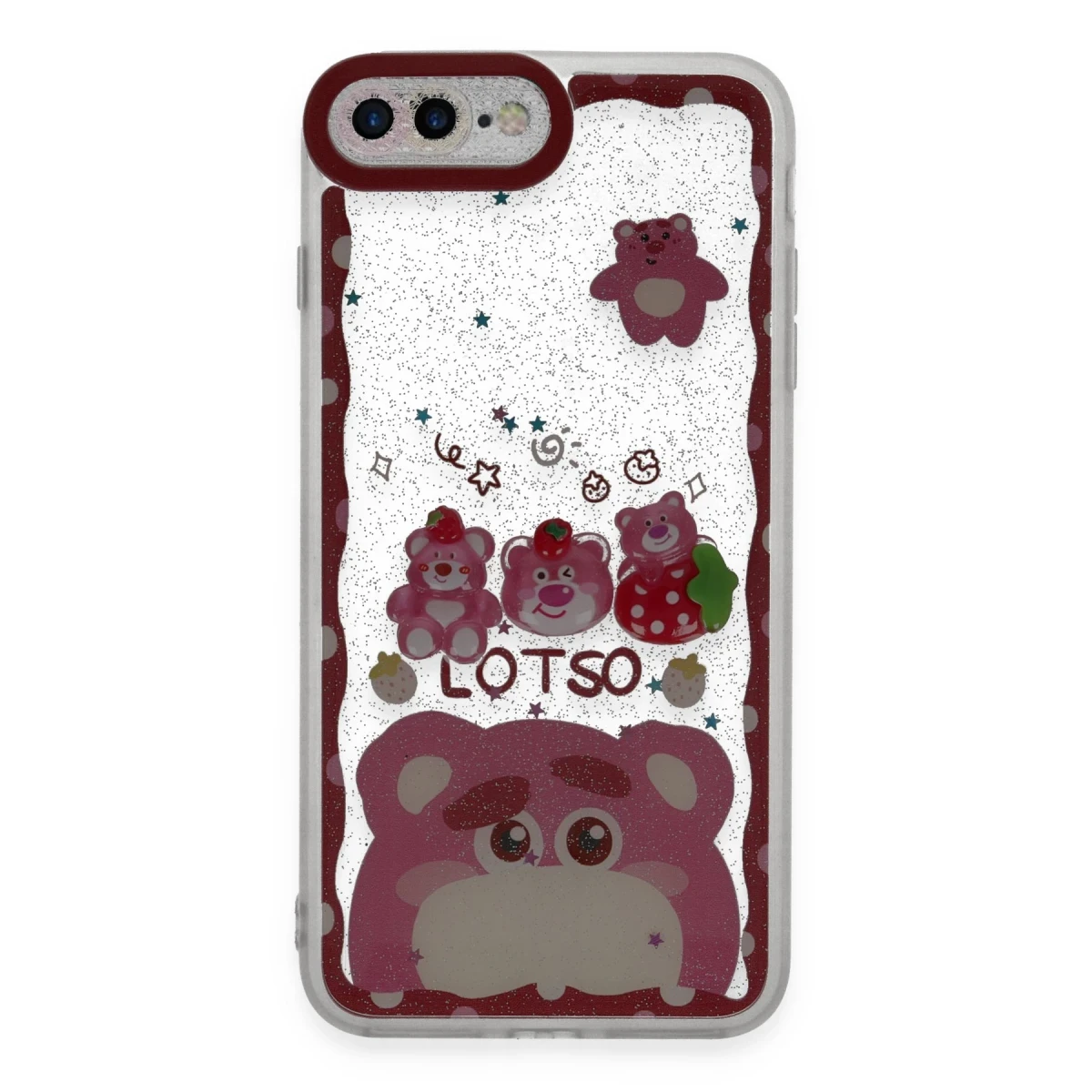 Newface Apple iPhone 7 Plus Kılıf Sweet Desenli Silikon Kapak - Pembe — görsel 3