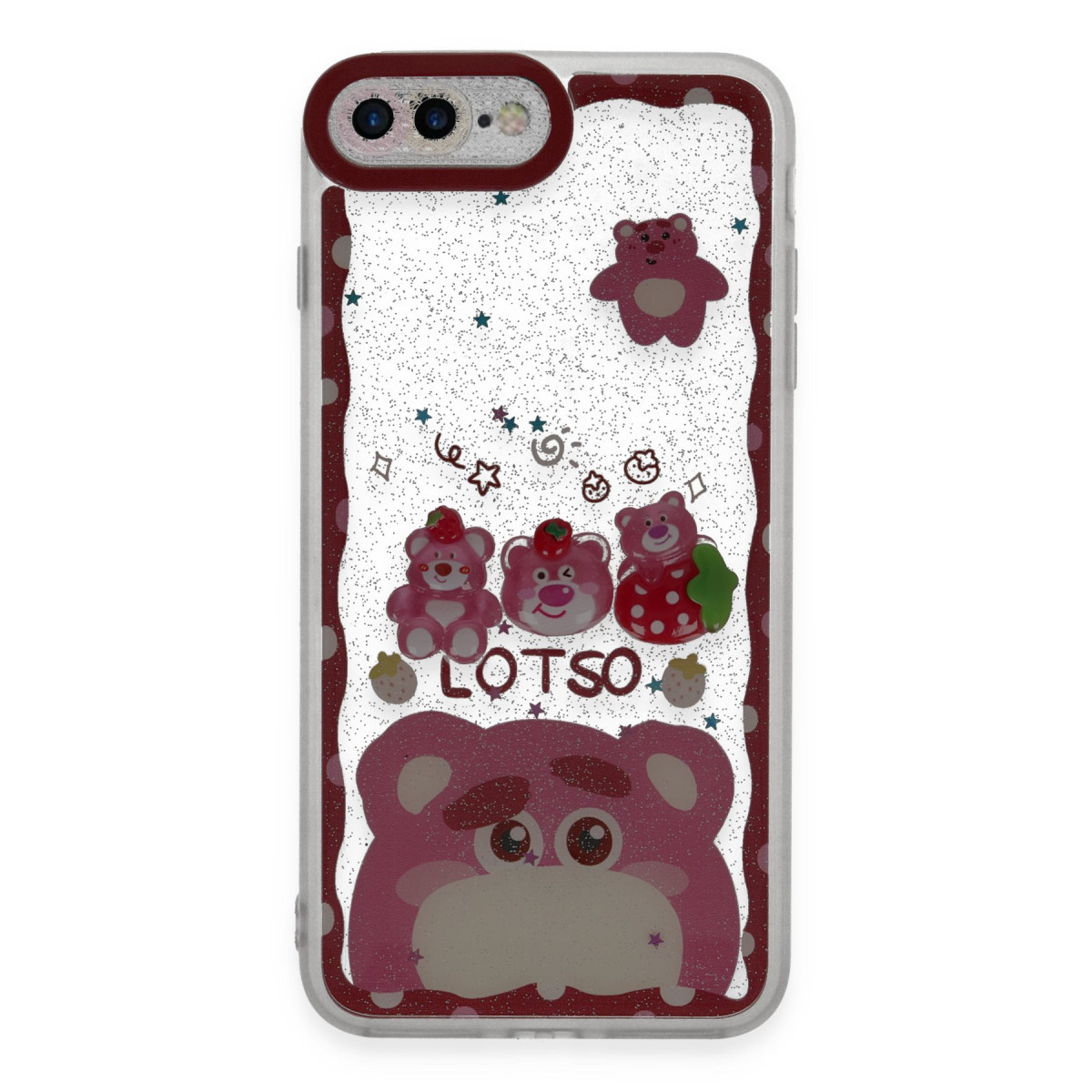Newface Apple iPhone 7 Plus Kılıf Sweet Desenli Silikon Kapak - Pembe — görsel 5