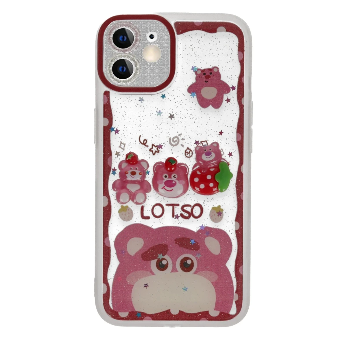 Newface Apple iPhone 12 Kılıf Sweet Desenli Silikon Kapak - Pembe — görsel 3