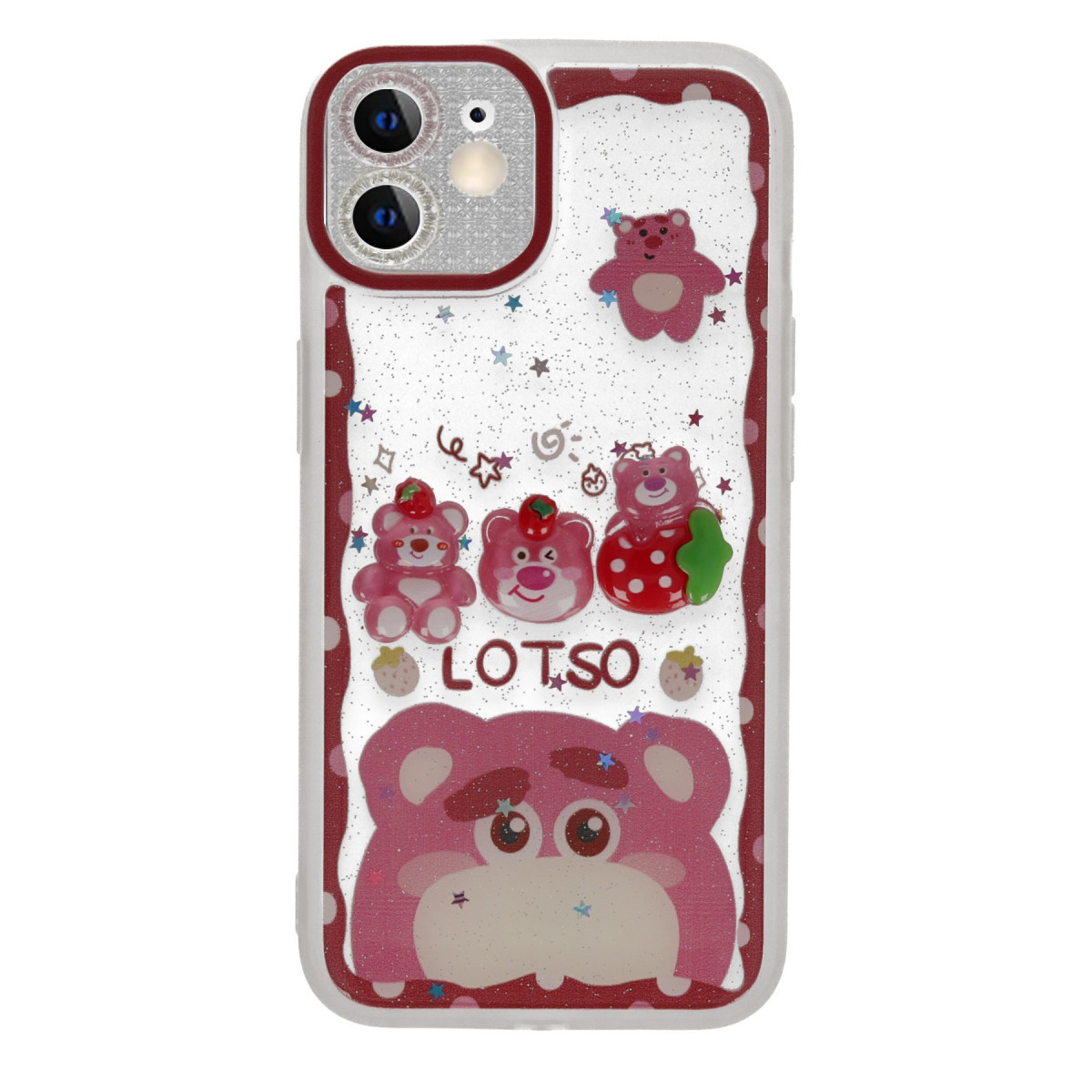 Newface Apple iPhone 12 Kılıf Sweet Desenli Silikon Kapak - Pembe — görsel 5