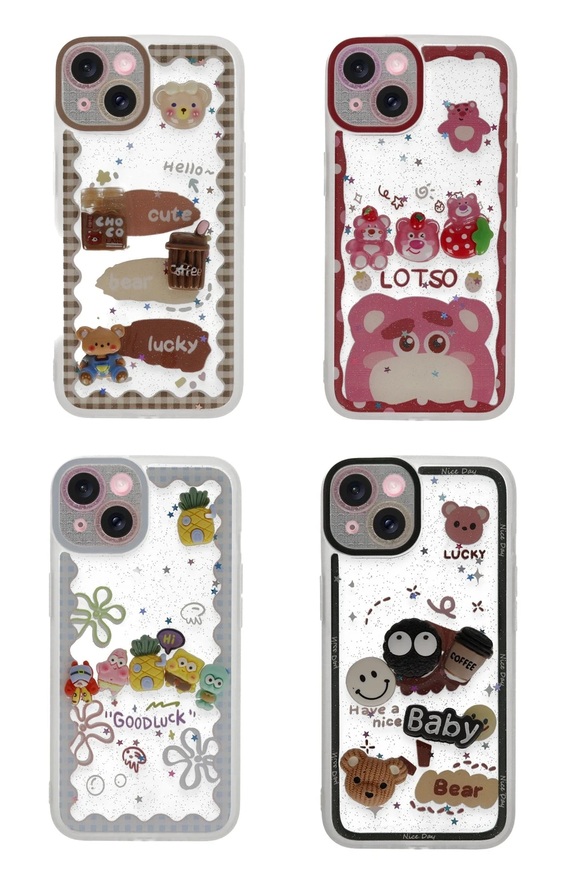 Newface Apple iPhone 14 Kılıf Sweet Desenli Silikon Kapak - Pembe — görsel 2
