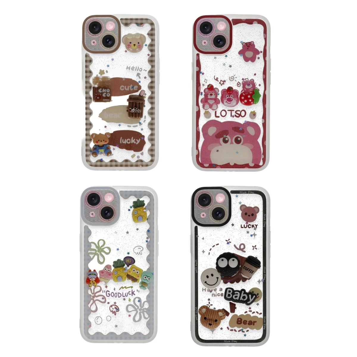 Newface Apple iPhone 14 Kılıf Sweet Desenli Silikon Kapak - Pembe — görsel 4