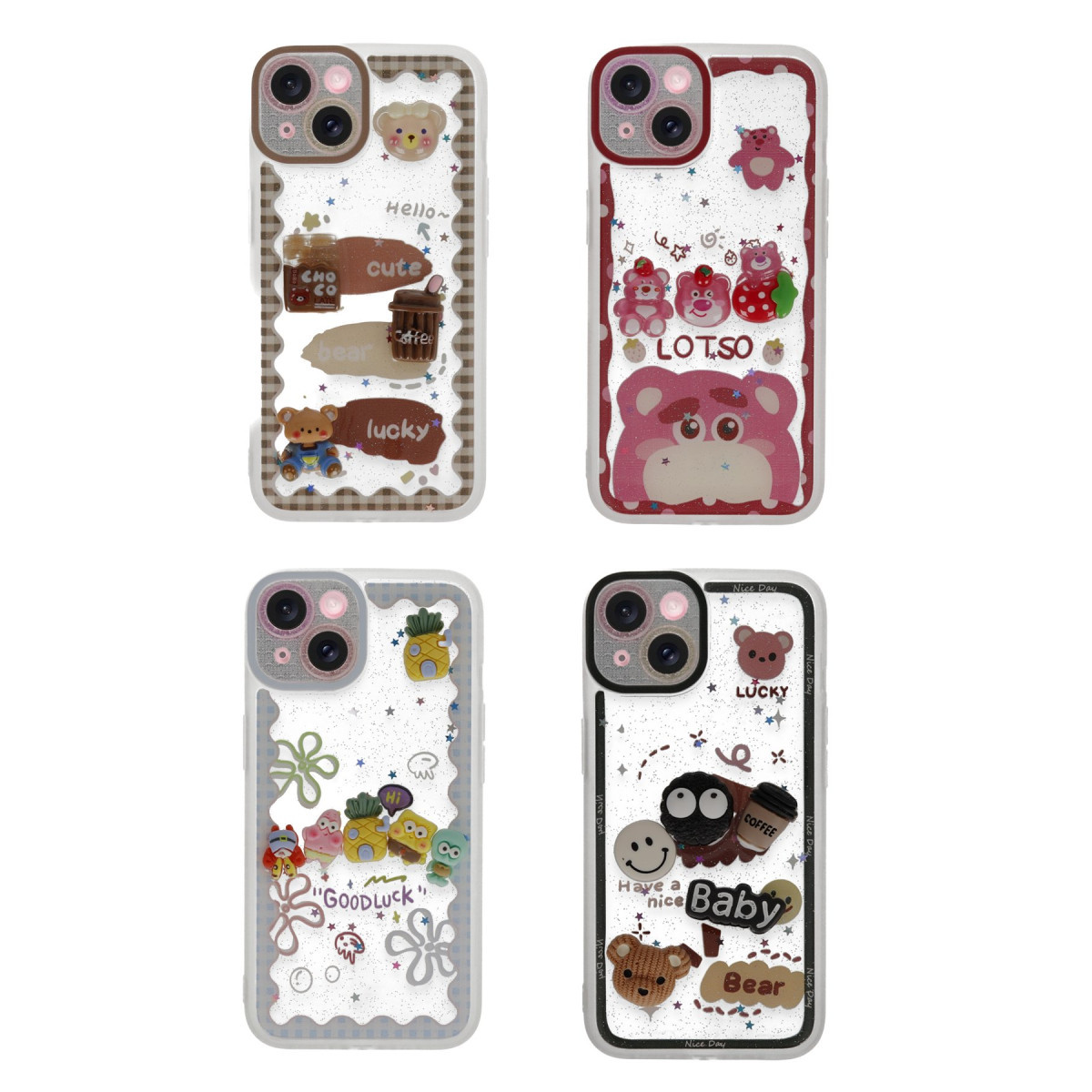 Newface Apple iPhone 14 Kılıf Sweet Desenli Silikon Kapak - Pembe — görsel 6