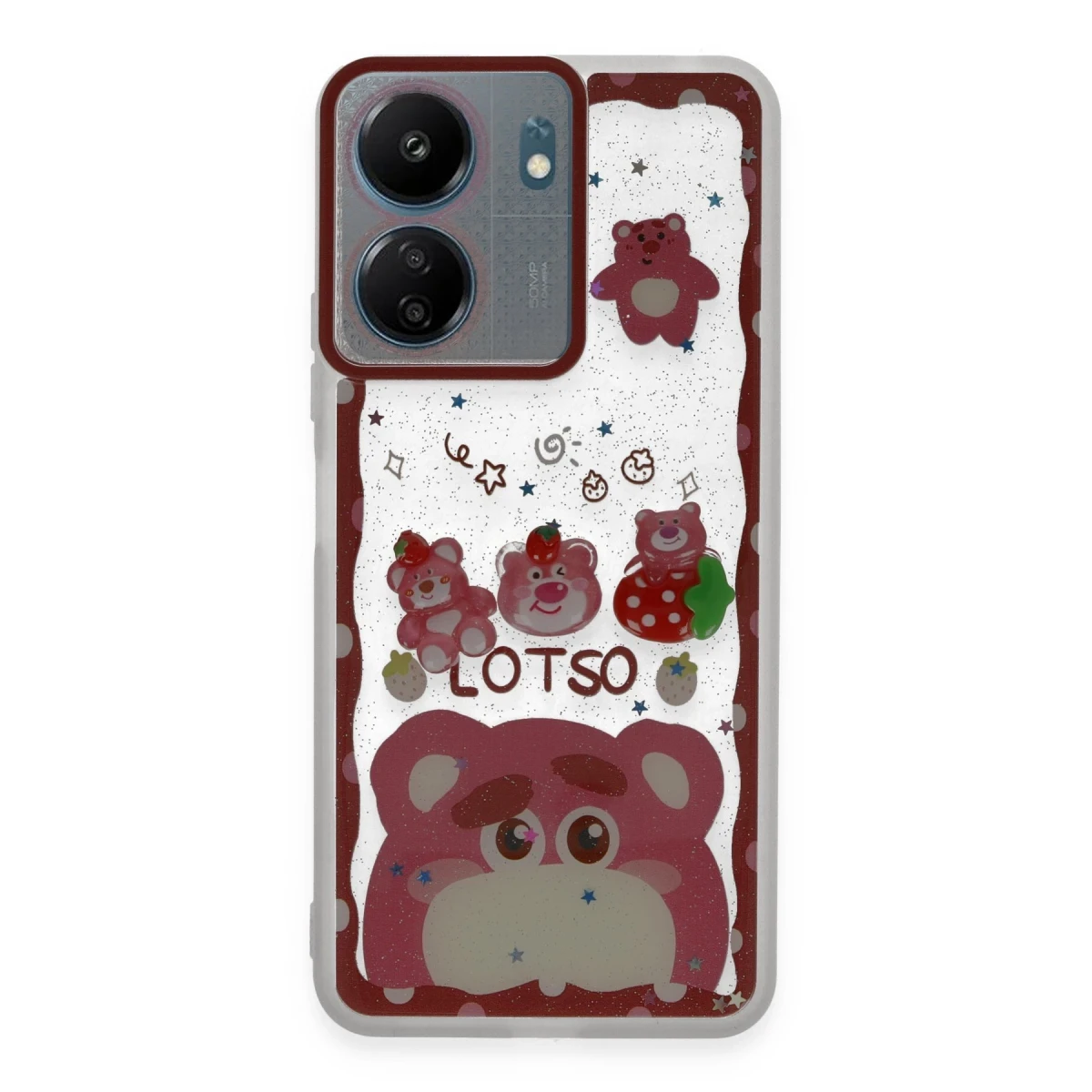 Newface Xiaomi Redmi 13C Kılıf Sweet Desenli Silikon Kapak - Pembe — görsel 3