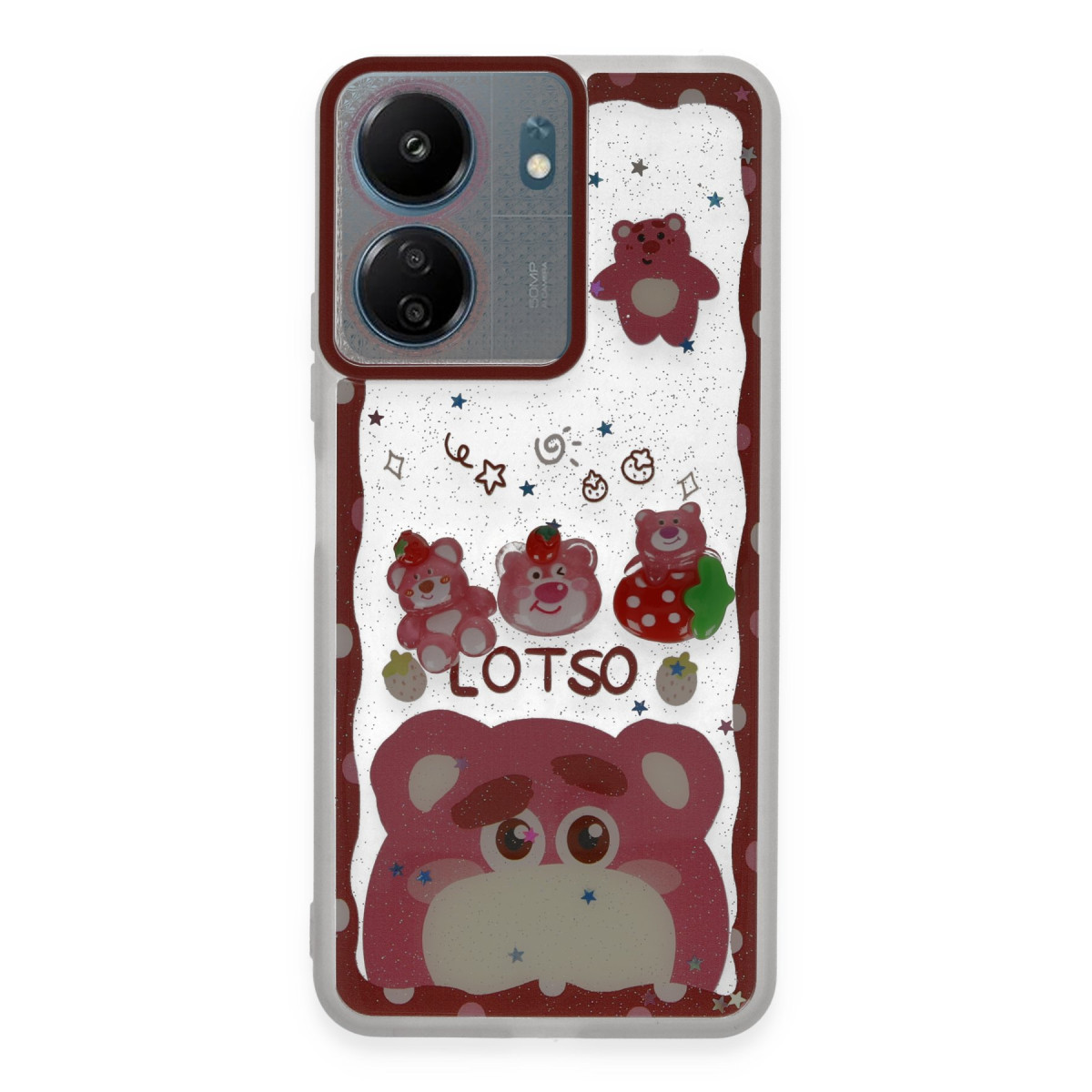 Newface Xiaomi Redmi 13C Kılıf Sweet Desenli Silikon Kapak - Pembe — görsel 5