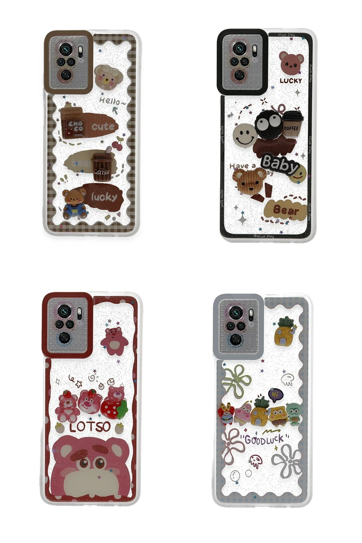 Newface Xiaomi Redmi Note 10 Pro Kılıf Sweet Desenli Silikon Kapak - Pembe — görsel 2
