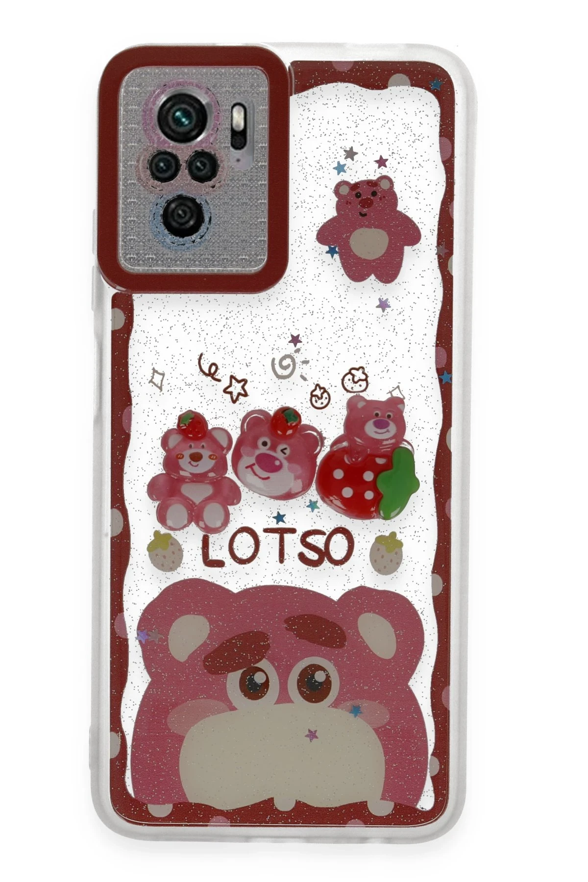 Newface Xiaomi Redmi Note 10 Kılıf Sweet Desenli Silikon Kapak - Pembe