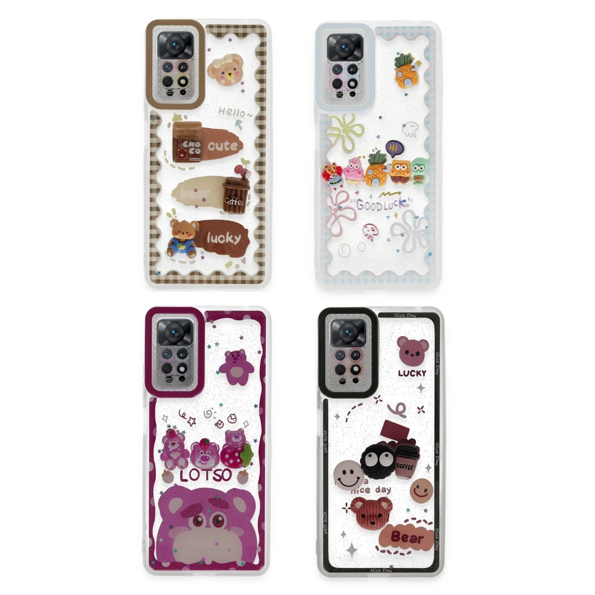 Newface Xiaomi Redmi Note 11 Kılıf Sweet Desenli Silikon Kapak - Pembe — görsel 4