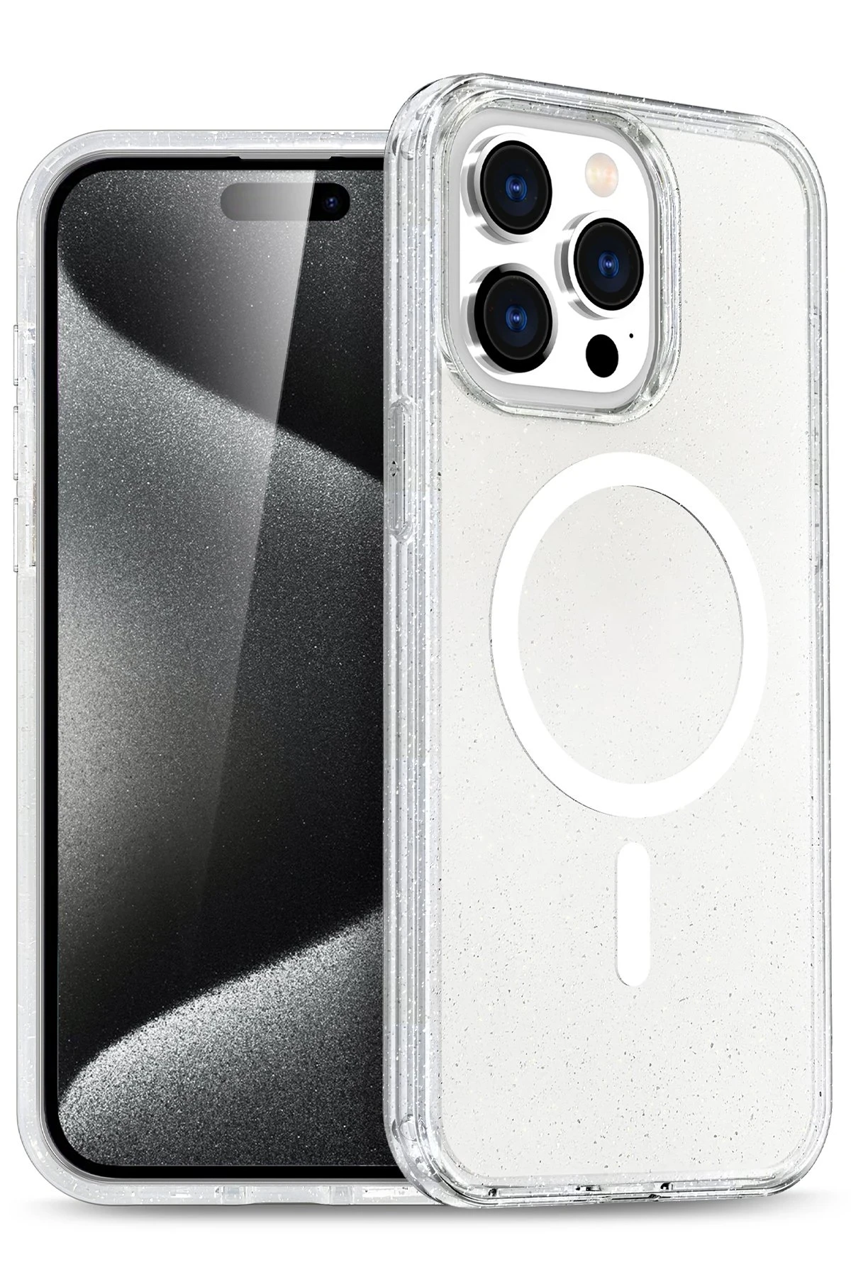 Newface iPhone 14 Pro Kılıf Glow Magsafe Kapak - Şeffaf
