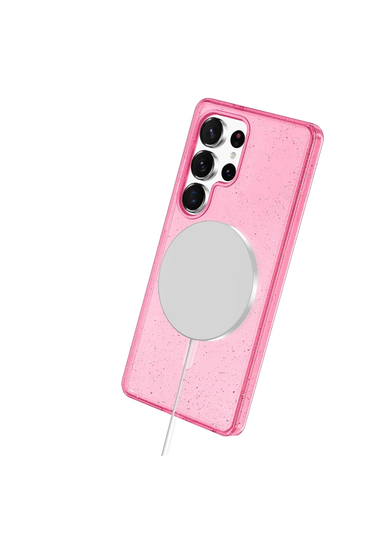 Newface Samsung Galaxy S23 Ultra Kılıf Glow Magsafe Kapak - Pembe
