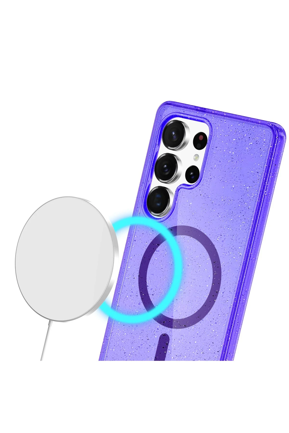 Newface Samsung Galaxy S24 Ultra Kılıf Glow Magsafe Kapak - Turuncu