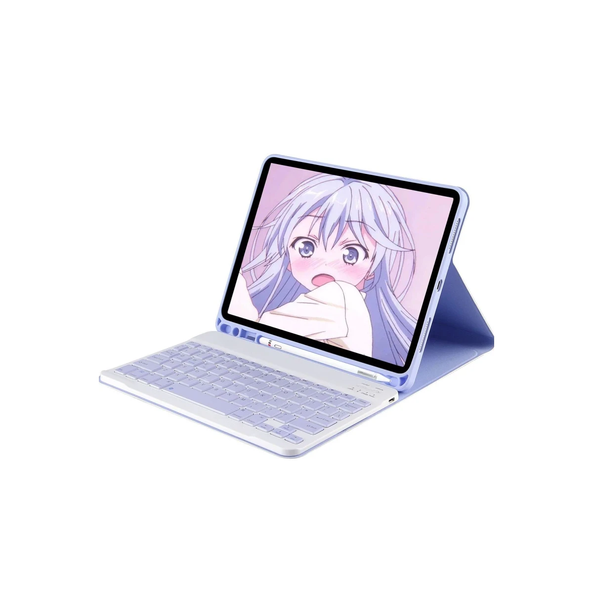 Newface Apple iPad 2025 10.9 10.Nesil (A16) Kılıf KC01 Smart Klavyeli Tablet Kılıfı - Lila