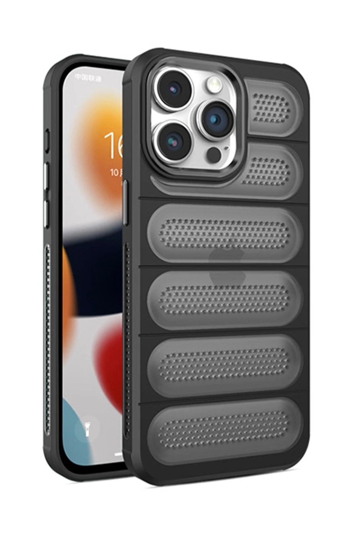 Newface iPhone 15 Pro Max Kılıf Airmax Silikon Kapak - Siyah