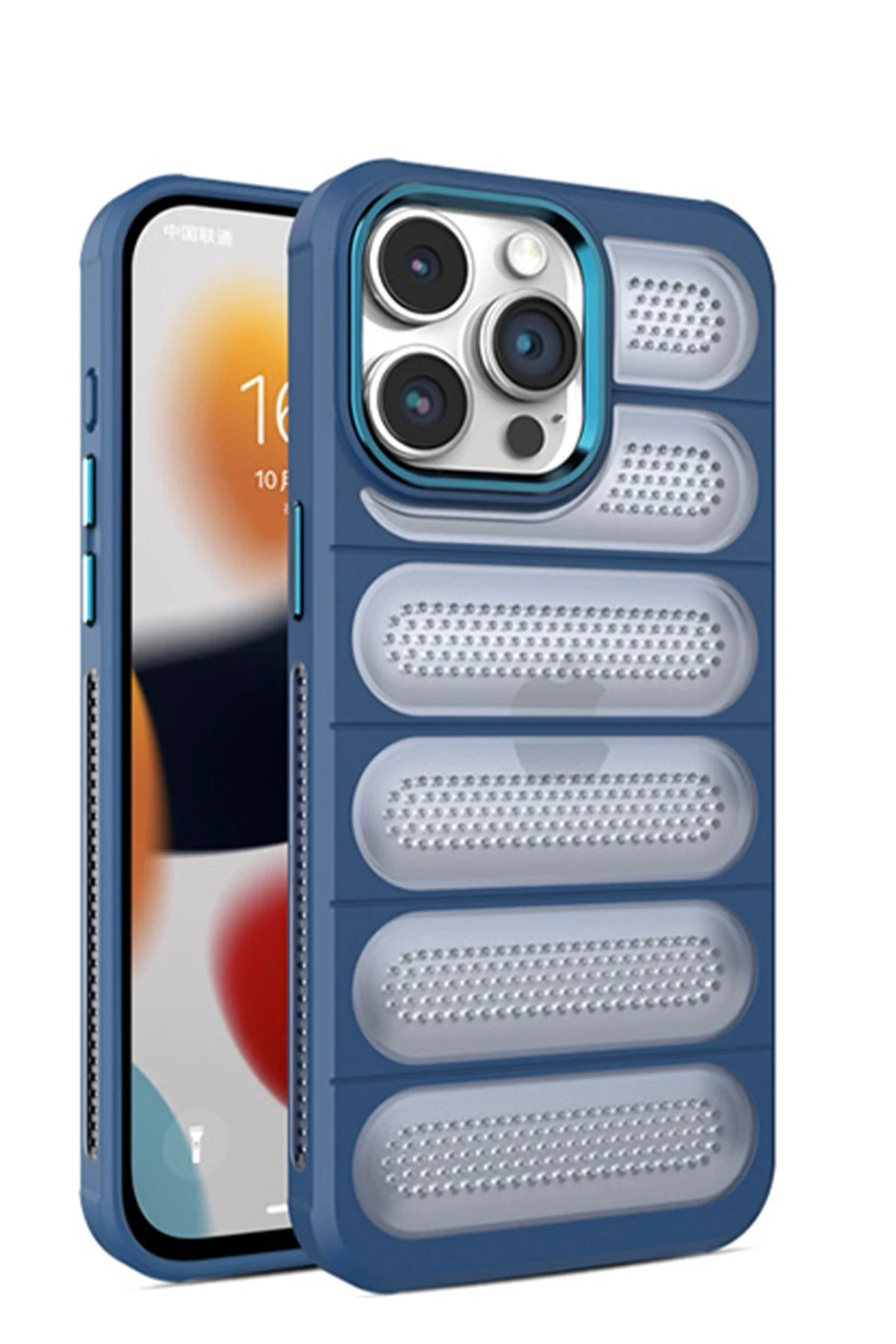 Newface iPhone 15 Pro Max Kılıf Airmax Silikon Kapak - Lacivert