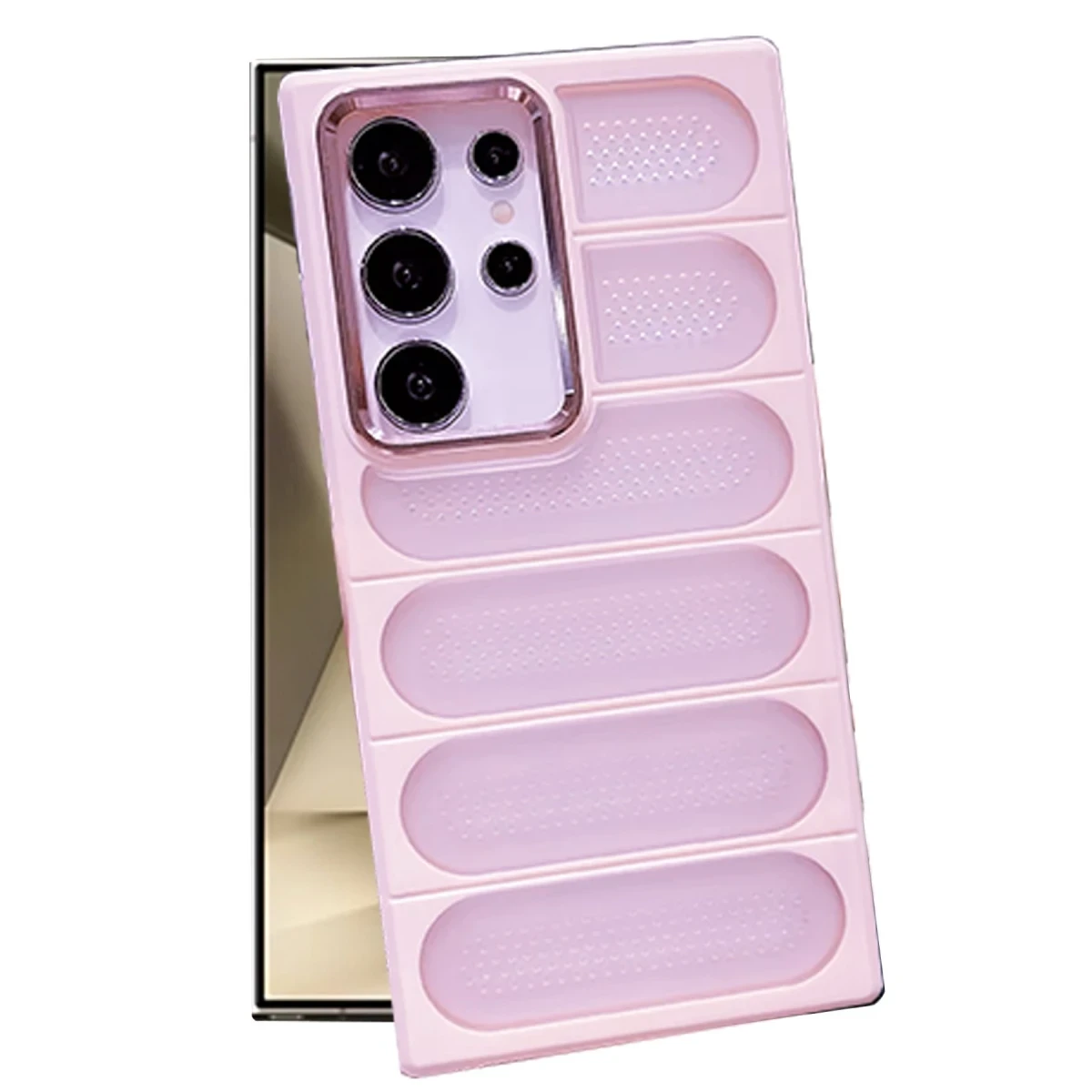 Newface Samsung Galaxy S24 Ultra Kılıf Airmax Silikon Kapak - Pembe