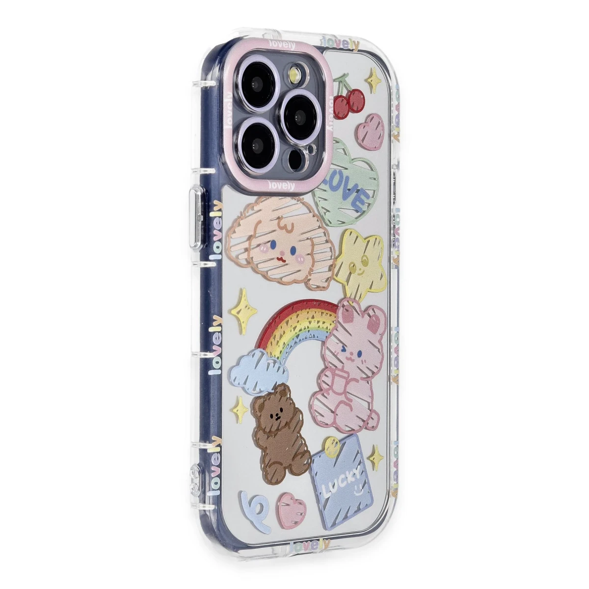 Newface Apple iPhone 14 Pro Max Kılıf Reflexion Desenli Kapak - Desen 4