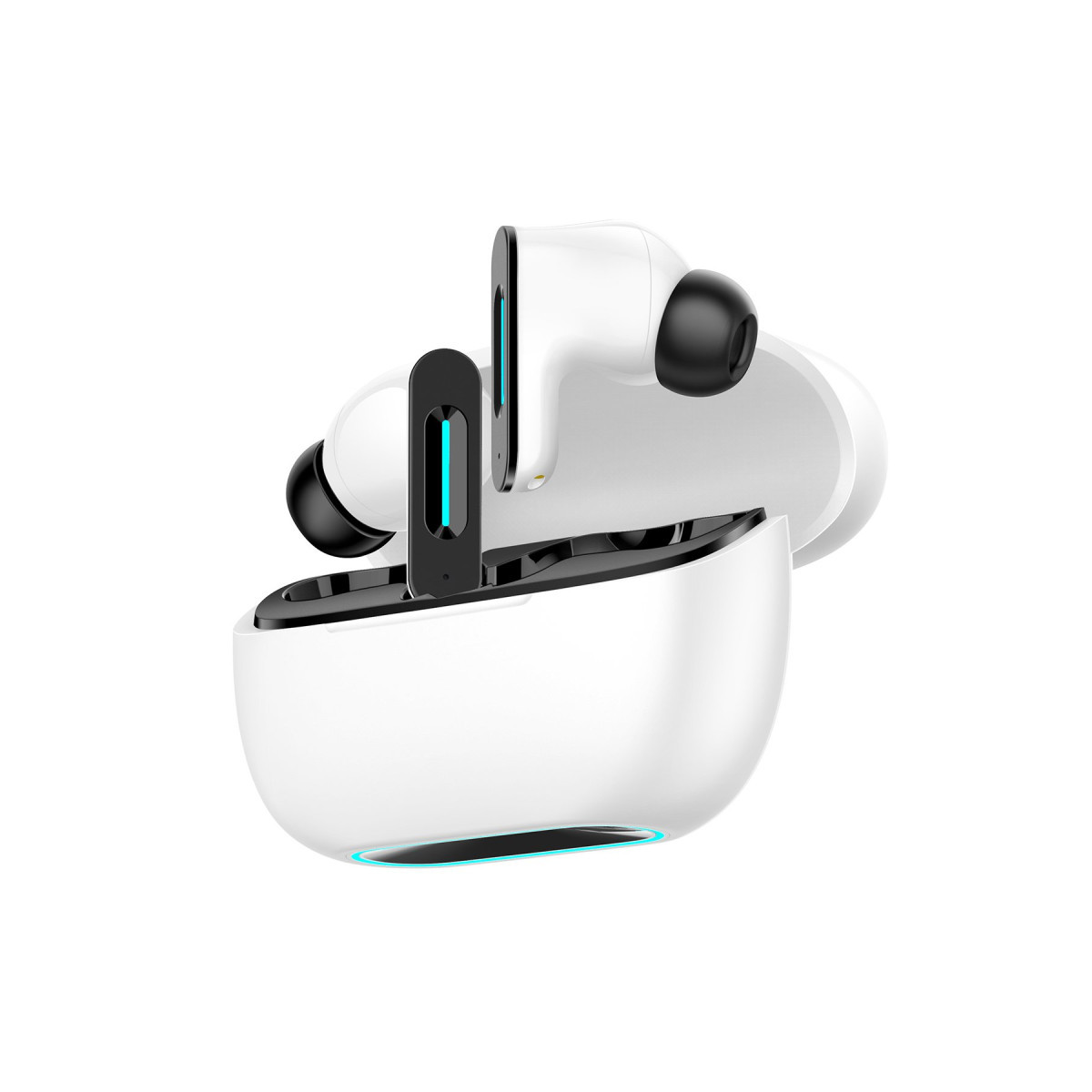 Newface LS-518 Aktif Gürültü Engelleyici Özellikli TWS Airpods Kulaklık - Beyaz-Siyah — görsel 5