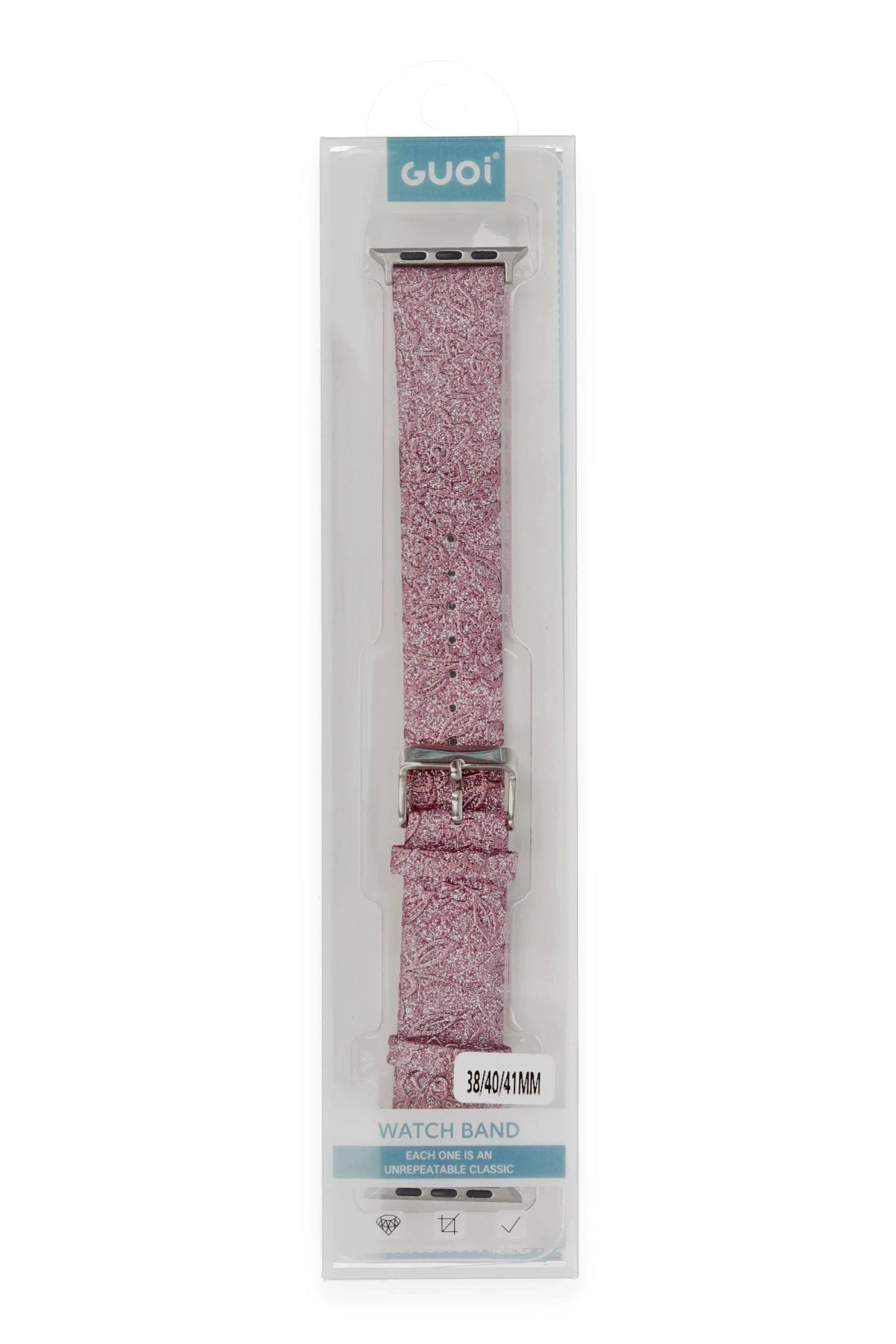 Newface Apple Watch 38mm Creeper Desenli Kordon - Rose Gold