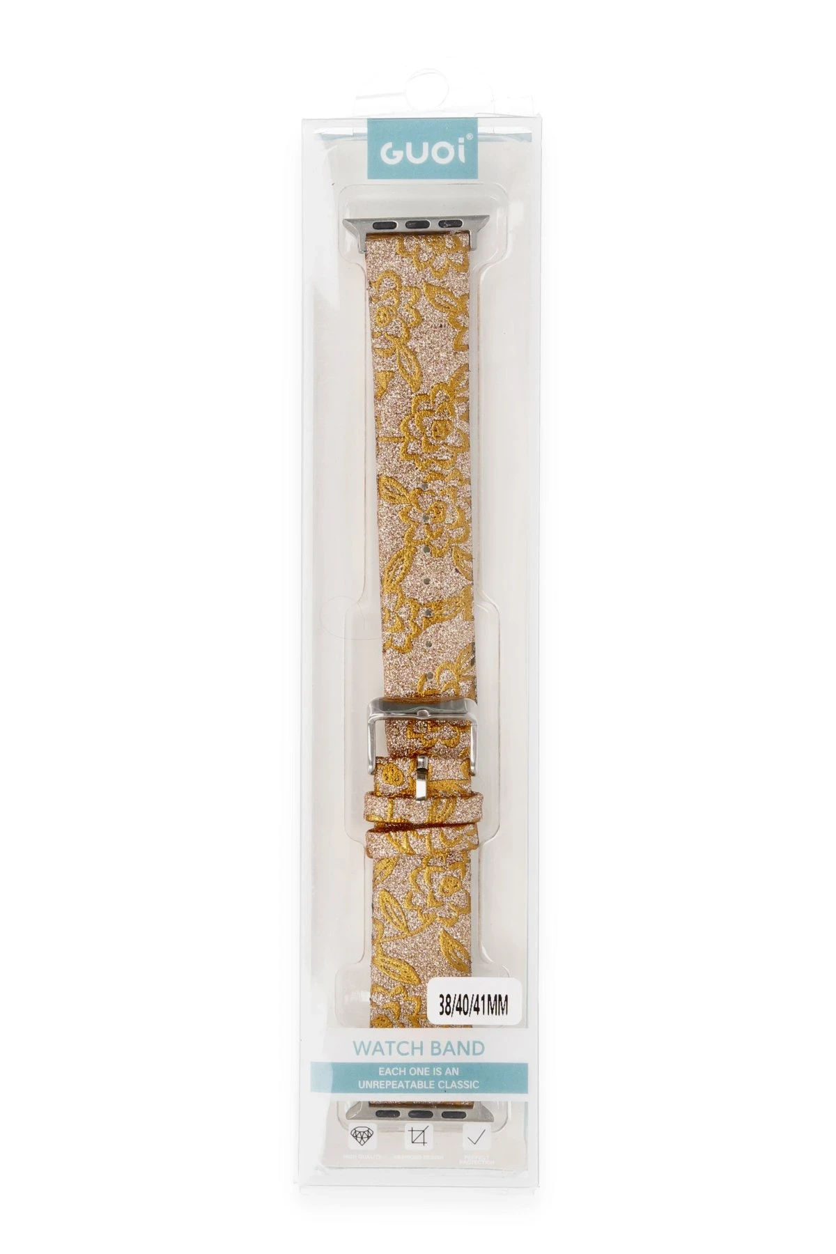 Newface Apple Watch 38mm Creeper Desenli Kordon - Gold