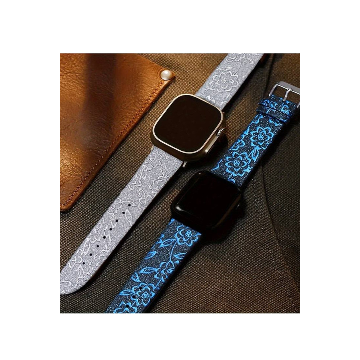 Newface Apple Watch 42mm Creeper Desenli Kordon - Rose Gold — görsel 9