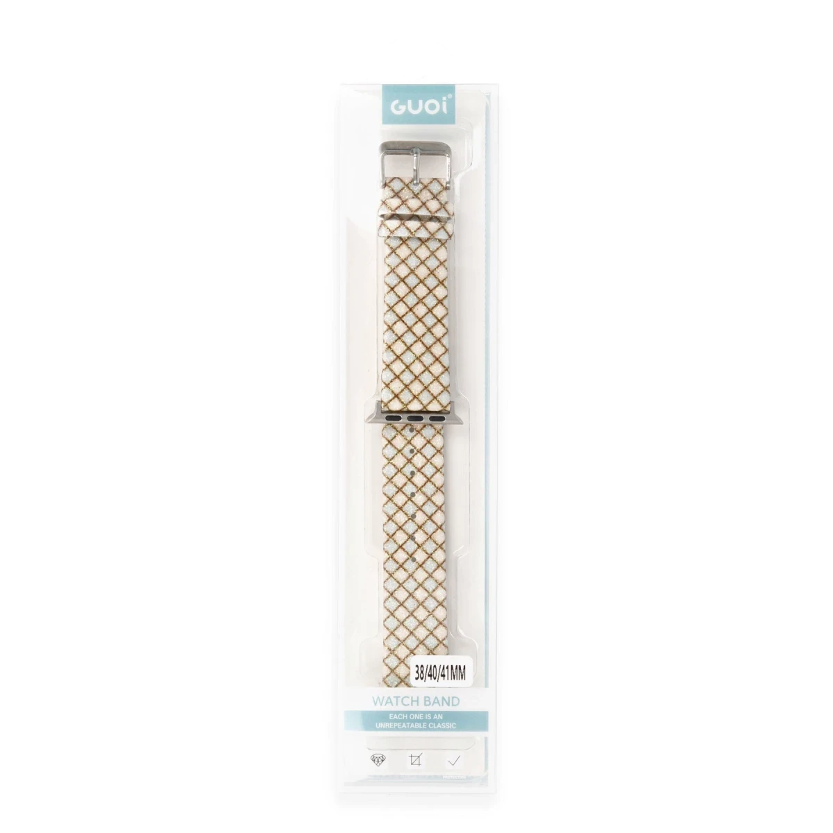 Apple Watch 38mm Karo Motif Kordon - Mavi