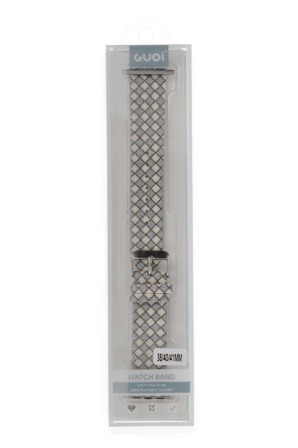Newface Apple Watch 42mm Karo Motif Kordon - Lila