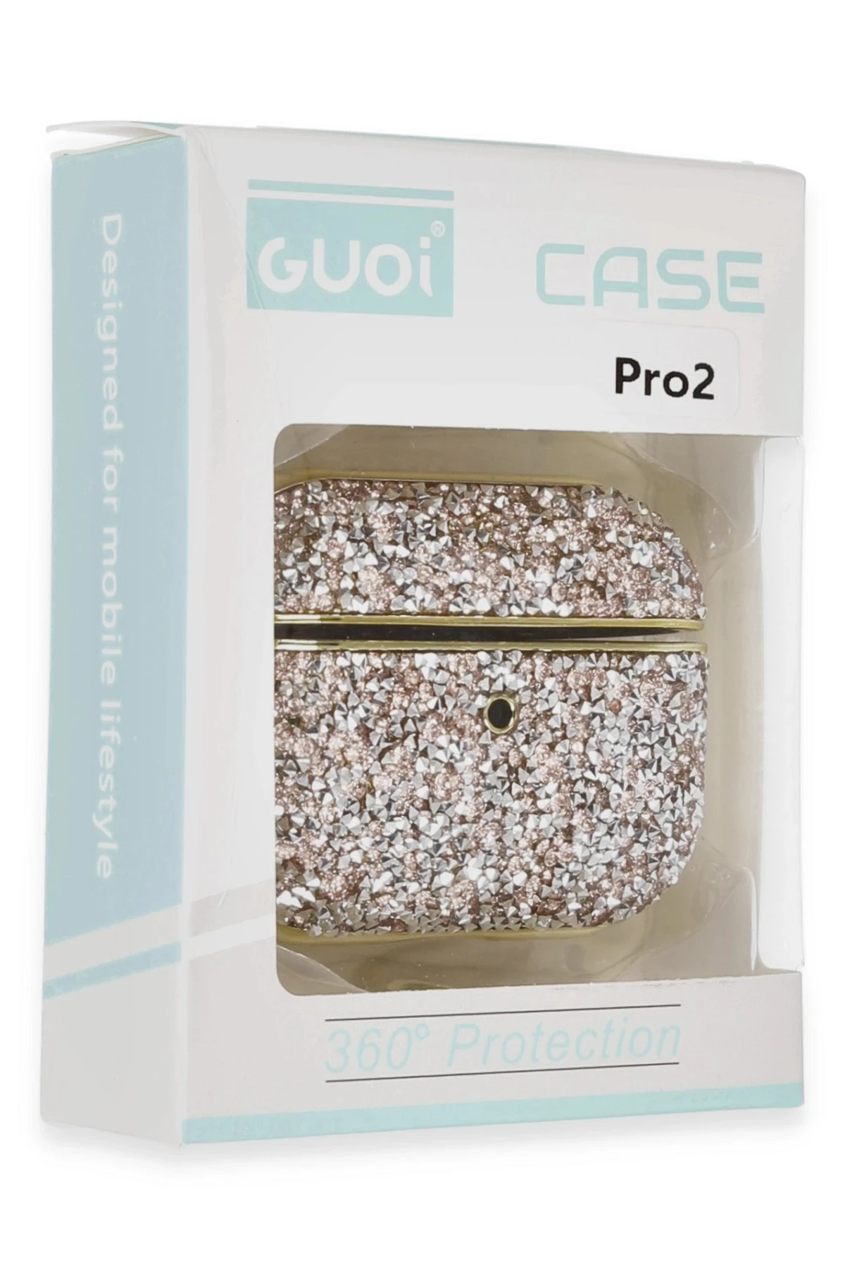 Newface Airpods Pro 2 (2.nesil) Luz Taşlı Kılıf - Pembe